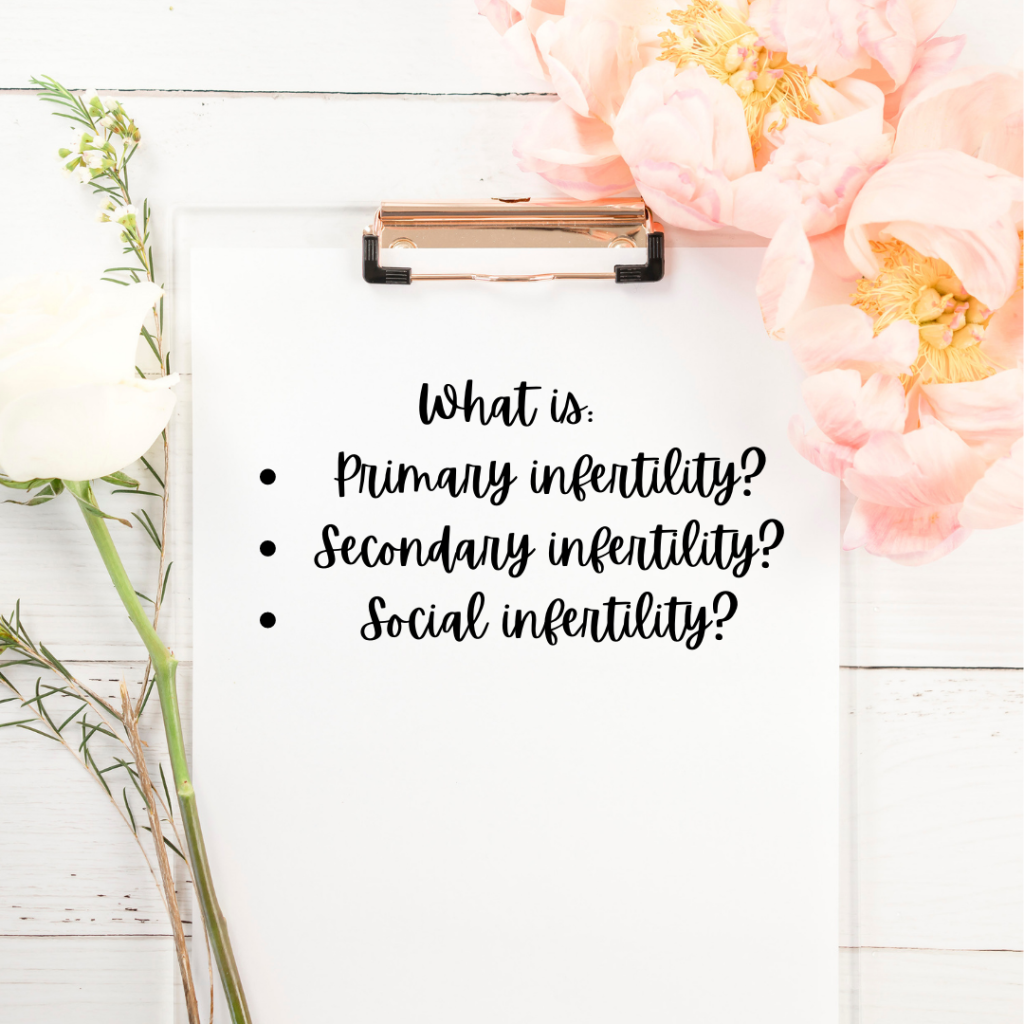 What is primary, secondary and social infertility