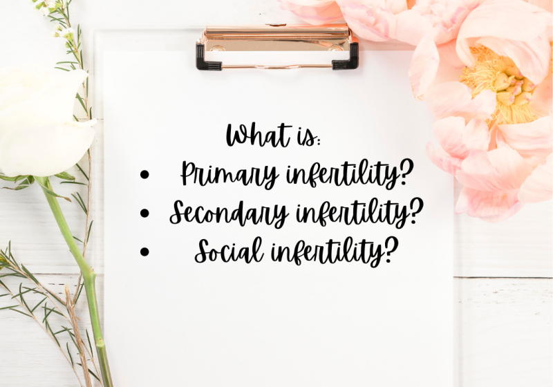 What is primary, secondary and social infertility